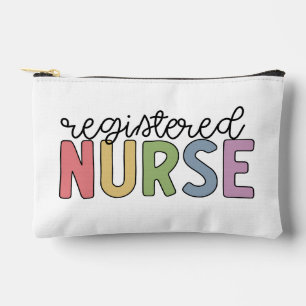 Custom Colourful Registered Nurse RN Graduation Accessory Pouch