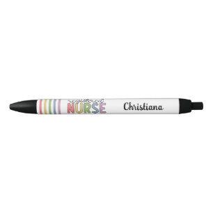 Custom Colourful Registered Nurse RN Graduation Black Ink Pen