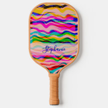 Custom Colourful Retro Hand Drawn Waves Stripes