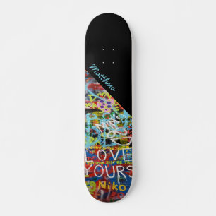 Custom Colourful Typographic Graffiti Street Art Skateboard