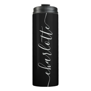 Custom Colours Add Your Name Calligraphy Script Thermal Tumbler