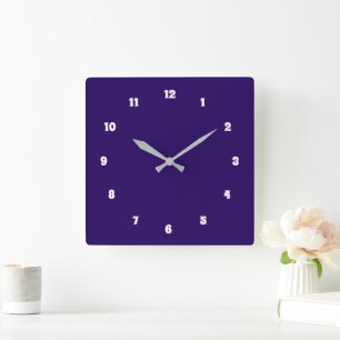 Custom Colours and Font Numbers Modern Design Cloc Square Wall Clock
