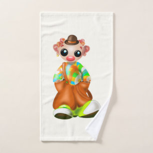 Custom Colours Bath Towels - Little Clown - Circus
