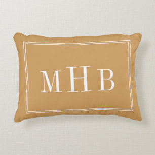 Custom Colours Classic Monogram Decorative Cushion