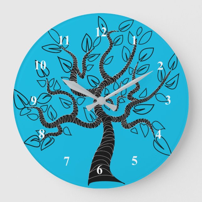Custom Colours Clock - Tree of Life Art (Front)