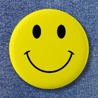 Custom Colours Cute Retro Smile 6 Cm Round Badge