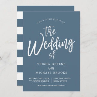 Custom Colours | Dancing Script Wedding Invitation