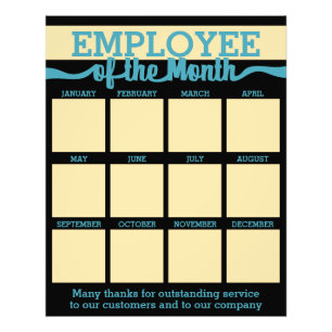 Custom colours employee of the month photo display print