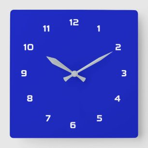 Custom Colours Font Number Text Name Personalised Square Wall Clock