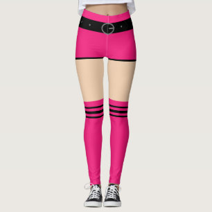 Custom Colours Fun Leggings - Pink Shorts & Socks