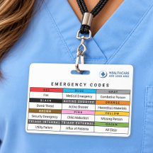 Custom Colours Healthcare Emergency Codes Referenc