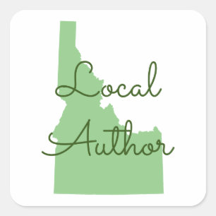 Custom Colours Idaho Local Author Square Sticker