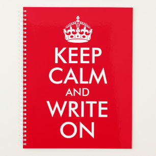 Custom Colours Keep Calm and Write On Planner