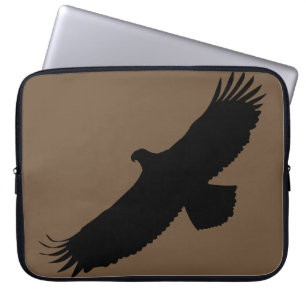 Custom Colours Laptop Sleeve Eagle Flying - Brown