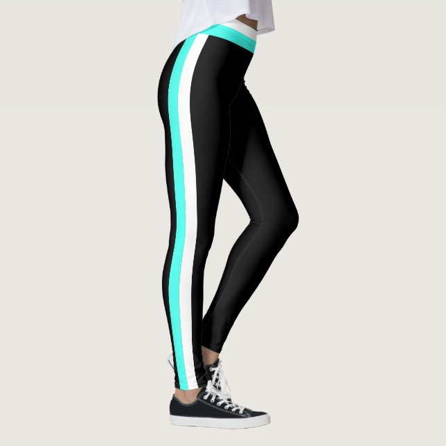 Custom Colours Leggings Side Stripes Sport Design (Right)