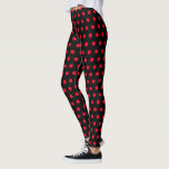 Custom Colours Leggings with Dots<br><div class="desc">Red Dots Black Legging - Choose Your Favourite Balckground and Dots Colours !</div>