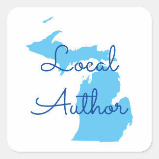 Custom Colours Michigan Local Author Square Sticker