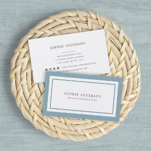 Custom Colours Modern Classic White Centre V1 Business Card