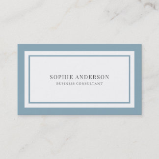 Custom Colours Modern Classic White Centre V2 Business Card