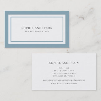 Custom Colours Modern Classic White Centre V3 Business Card