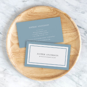 Custom Colours Modern Classic White Centre V4 Business Card