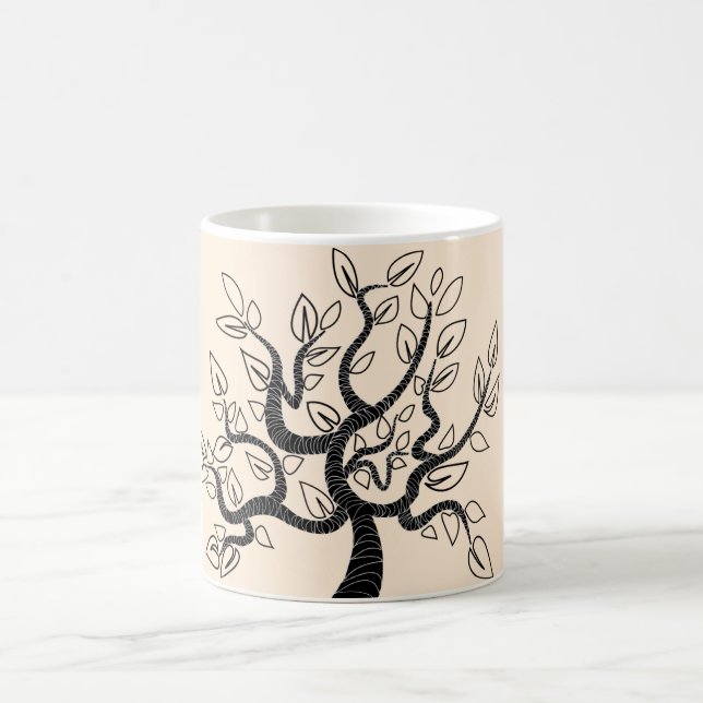 Custom Colours Modern Mug with Tree of Life (Center)