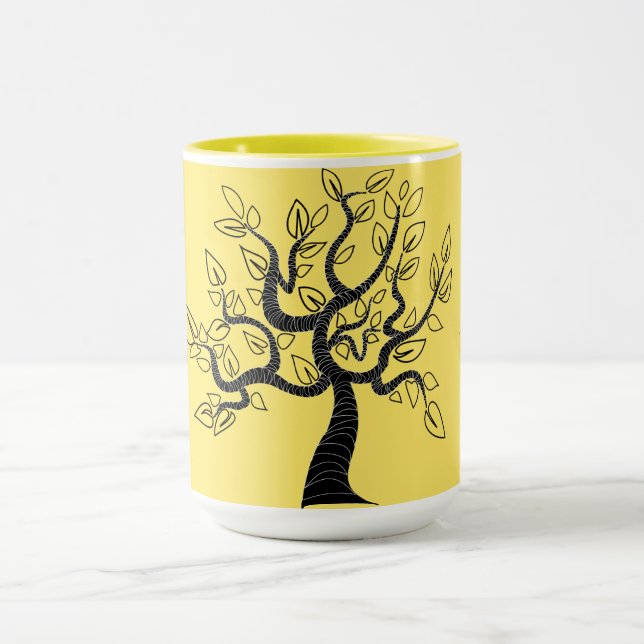Custom Colours Mug with Tree of Life Art (Center)
