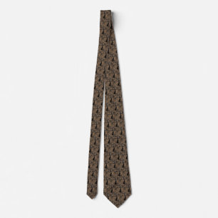 Custom Colours Nature Trees Neck Tie - Brown