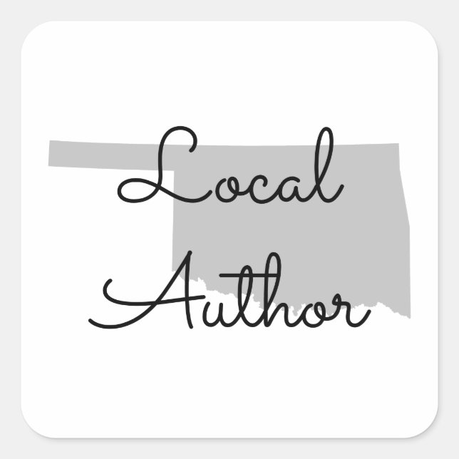 Custom Colours Oklahoma Local Author Square Sticker (Front)