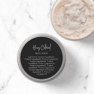 Custom Colours Script Minimalist Ingredients Label