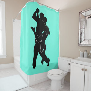 Custom Colours Shower Curtain Couple Tanngo Dancer