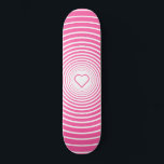 Custom Colours Skateboard - Heart Love - Pink<br><div class="desc">Pink Love - Choose your favourite colours</div>