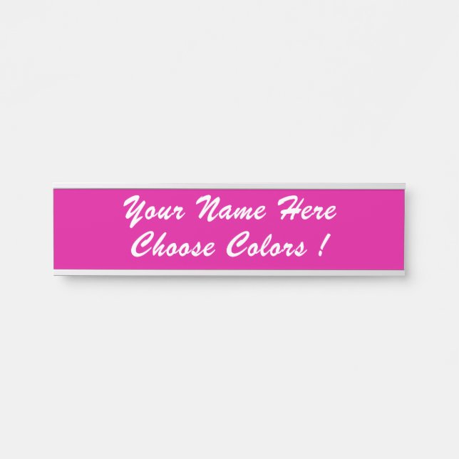 Custom Colours , Text and Font Personalised Your Door Sign (Front)