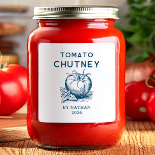 Custom colours tomato chutney square sticker