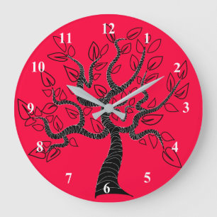 Custom Colours Wall Clock with Tree of Life - Art 