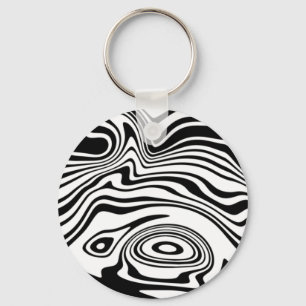 Custom Colours Waves Art Keychain