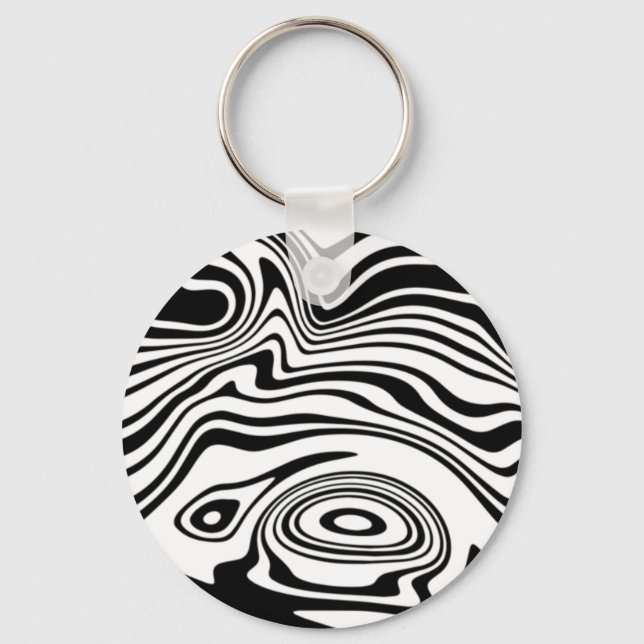 Custom Colours Waves Art Keychain (Front)