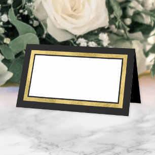 Custom Colours with Classic Gold Border Place Card