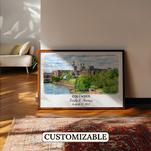 Custom Columbus Wall Art, Georgia Poster