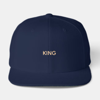 Custom Comfort KING Text Navy-Hat Street Wear-Cap  Trucker Hat