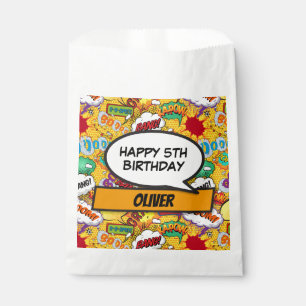 Custom Comic Book Superhero Birthday Party Favour Bags