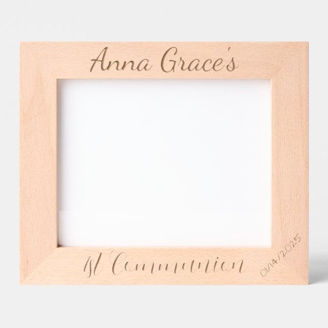 Custom Communion, Baptism, Minimalistic, 10x8" Etched Frames (Front)
