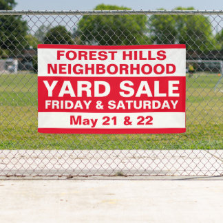 Custom Community Neighbourhood Sale Yard Banner