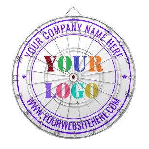 Custom Comoany Logo and Text Dart Board Template