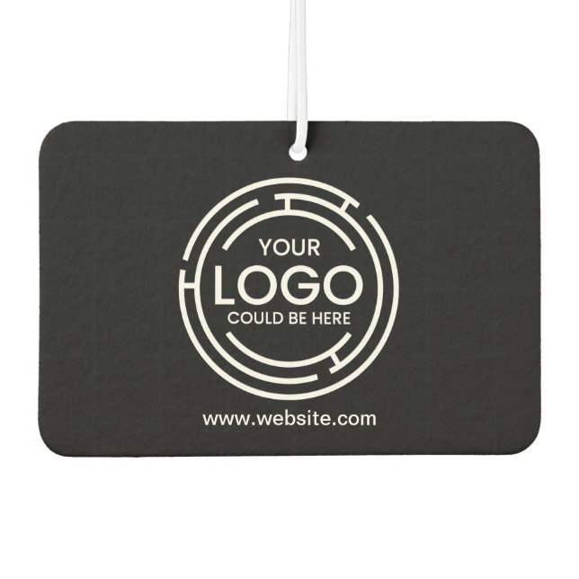 Custom Company Branded Business Logo black  Car Air Freshener (Front)