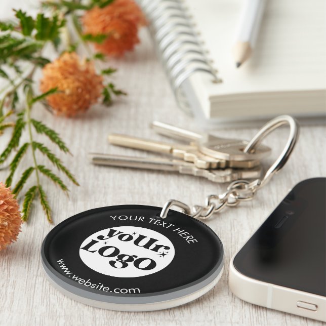 Custom Company Branded Business Logo Key Ring (Front Right)