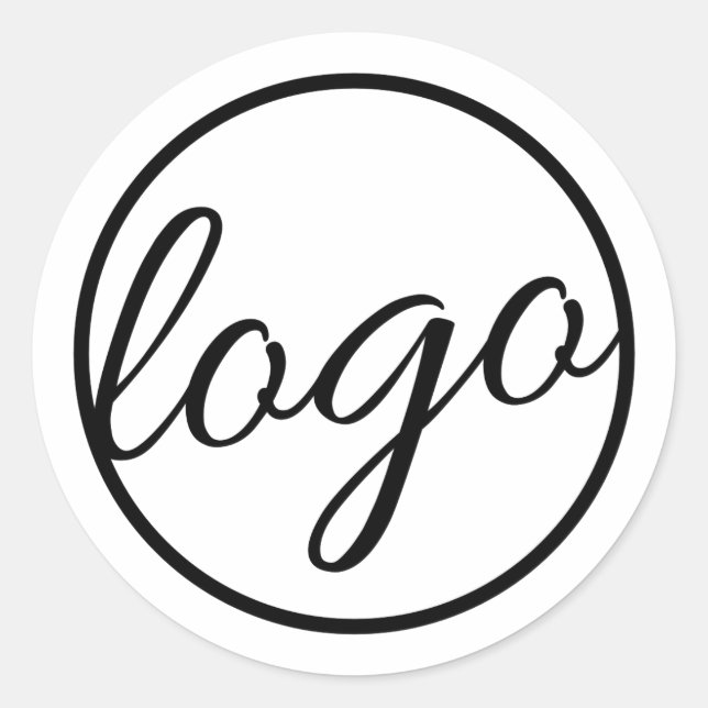 Custom Company Branding Logo Business Classic Round Sticker (Front)