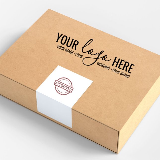 Custom Company Business Chic Typography Basic Logo Rubber Stamp (Creator Uploaded)