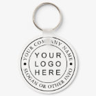 Custom Company Business Circle Logo Keychain