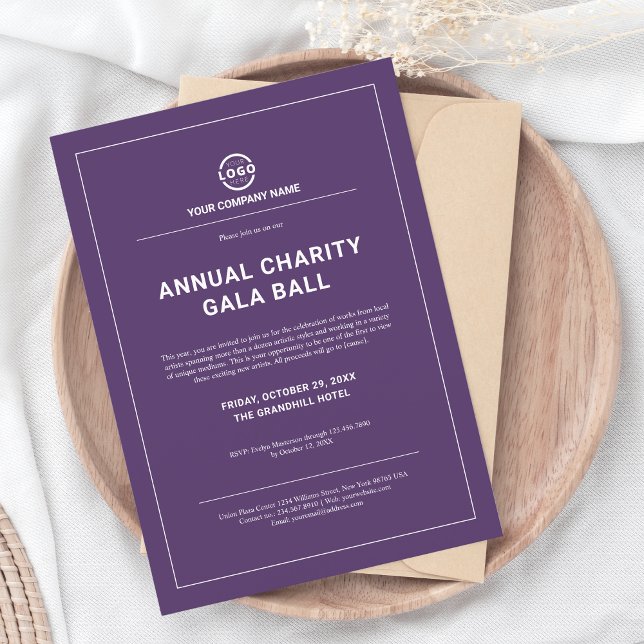 Custom Company Business Corporate Event Purple Invitation (Creator Uploaded)